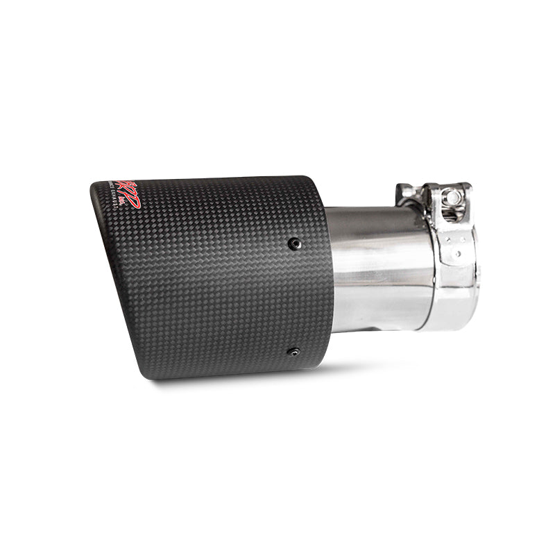 MBRP Universal Carbon Fiber Exhaust Tip 4 Inch OD with 3 Inch Inlet - Dual Wall Angled Design