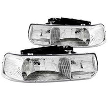 Load image into Gallery viewer, ANZO 1999-2002 Chevrolet Silverado 1500 Crystal Headlight Set with Clear Lens and Chrome Housing