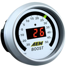 Load image into Gallery viewer, AEM 52mm Boost Digital Gauge -30 to 35 psi with Customizable Bezels and Faceplates