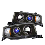 SPYDER Projector Headlights with LED Halo for 2004-2006 Scion xB * Black, OEM-Quality Replacement
