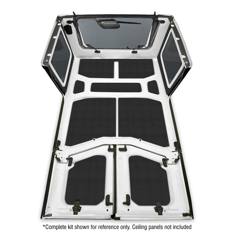 DEI Jeep Wrangler JL 4-Door Boom Mat Rear Side Window Trim Kit - Black