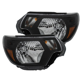 ANZO 2012-2015 Toyota Tacoma Crystal Headlights with Clear Lenses and Black Housing