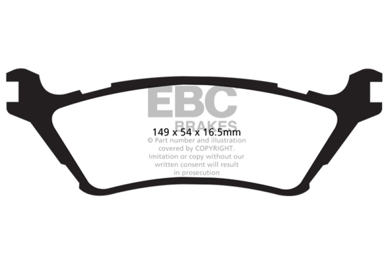 EBC Yellowstuff Rear Brake Pads for Ford F-150 2012-2013 * High-Performance Street and Track Use