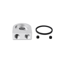 Load image into Gallery viewer, Mishimoto Silver M20 Oil Sandwich Plate - High-Flow Oil Cooler Adapter for Automotive Applications