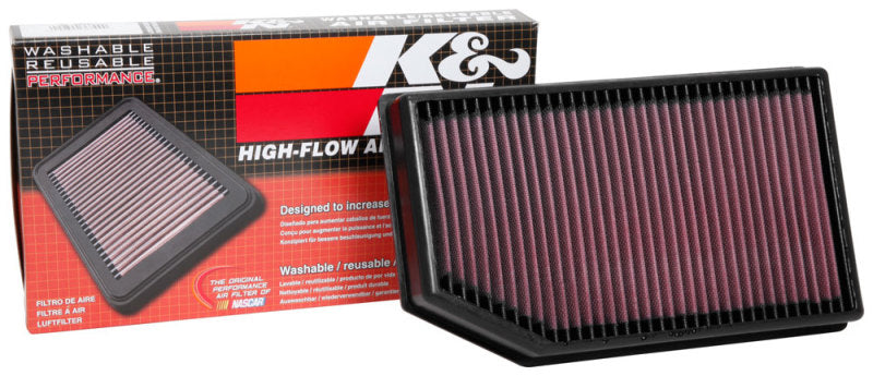 K&N Engineering 33-5076 High-Flow Drop-In Air Filter for Jeep Wrangler 2018-2019