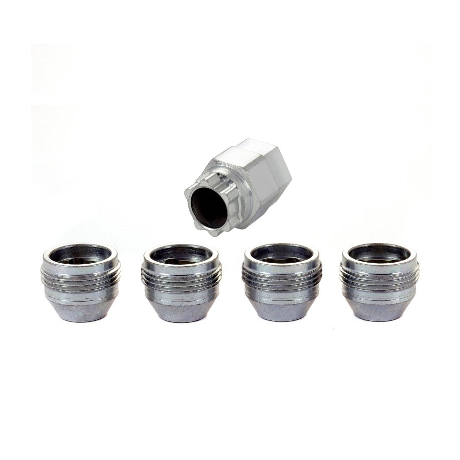 McGard Cone Seat Wheel Lock Nut Set for Volvo – M12 x 1.5 Thread, 4-Piece with Key