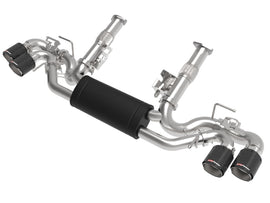 aFe MACH Force-Xp 3-Inch to 2-1/2-Inch Stainless Steel Cat-Back Exhaust System with Carbon Fiber Tips for Chevrolet Corvette C8 (2020-2025) 6.2L V8