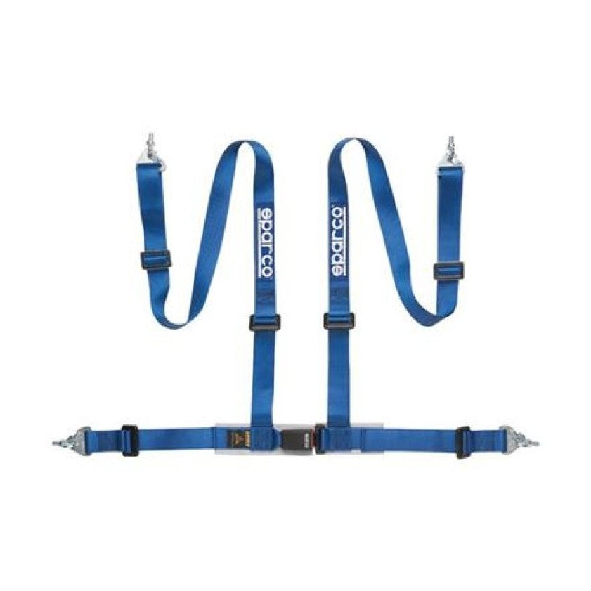 Sparco 2 Inch Blue 4-Point Snap-In Belt - Part Number SPA04604BM1AZ