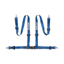 Load image into Gallery viewer, Sparco 2 Inch Blue 4-Point Snap-In Belt - Part Number SPA04604BM1AZ