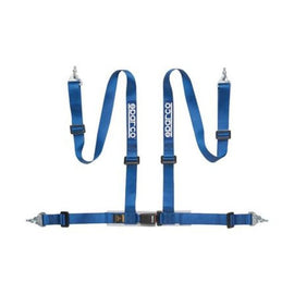 Sparco 2 Inch Blue 4-Point Snap-In Belt - Part Number SPA04604BM1AZ