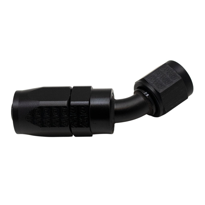 DeatschWerks 6AN Female Swivel 45-Degree Hose End CPE in Anodized Matte Black