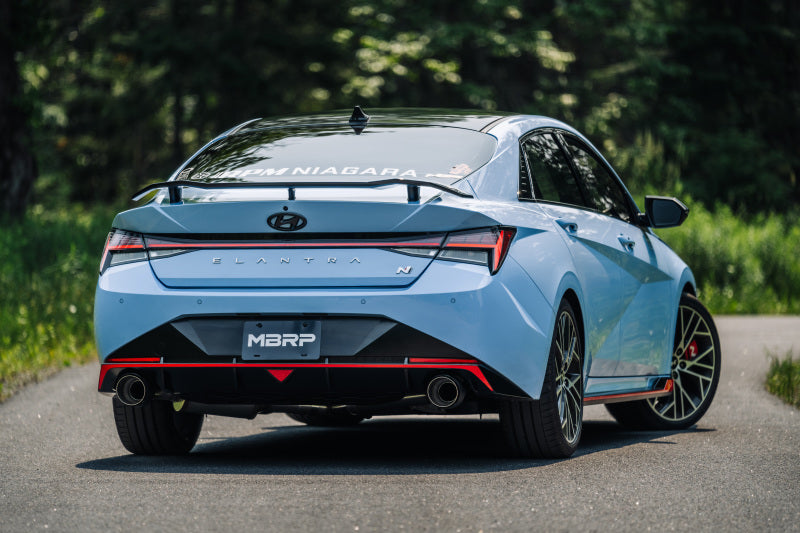 MBRP Armor Pro Series Cat Back Exhaust System for Hyundai Elantra N 2022-2026 with Dual 5-inch Carbon Fiber Tips