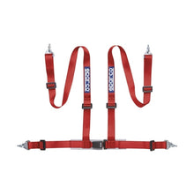 Load image into Gallery viewer, Sparco 2 Inch Red 4-Point Snap-In Racing Harness Belt (Part #SPA04604BM1RS)
