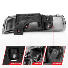 Load image into Gallery viewer, ANZO 1999-2002 Chevrolet Silverado 1500 Crystal Headlight Set with Clear Lens and Chrome Housing