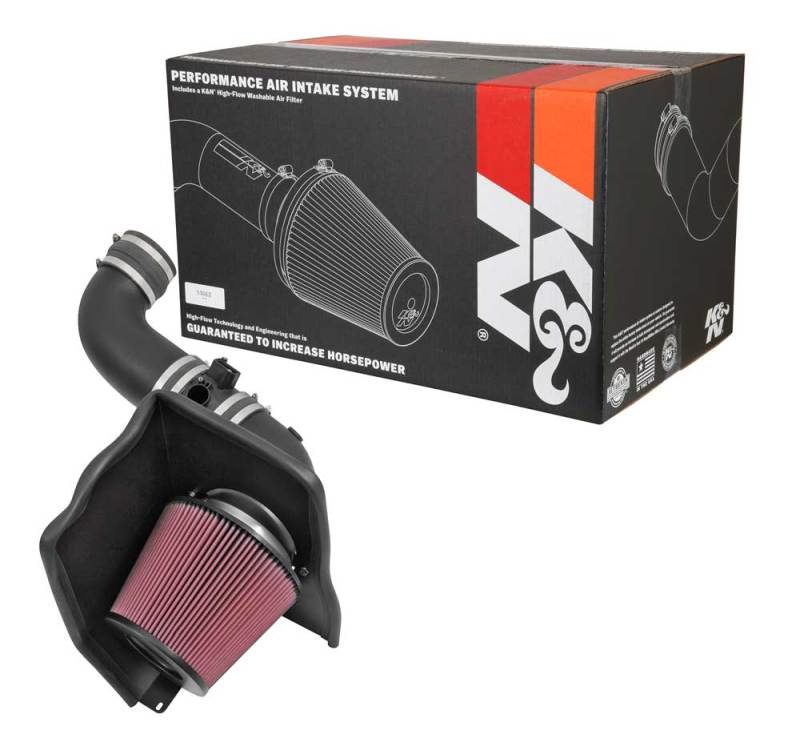 K&N Engineering 57-3087 Performance Cold Air Intake Kit for 2015 Chevrolet Silverado & GMC Sierra 2500/3500HD 6.6L V8