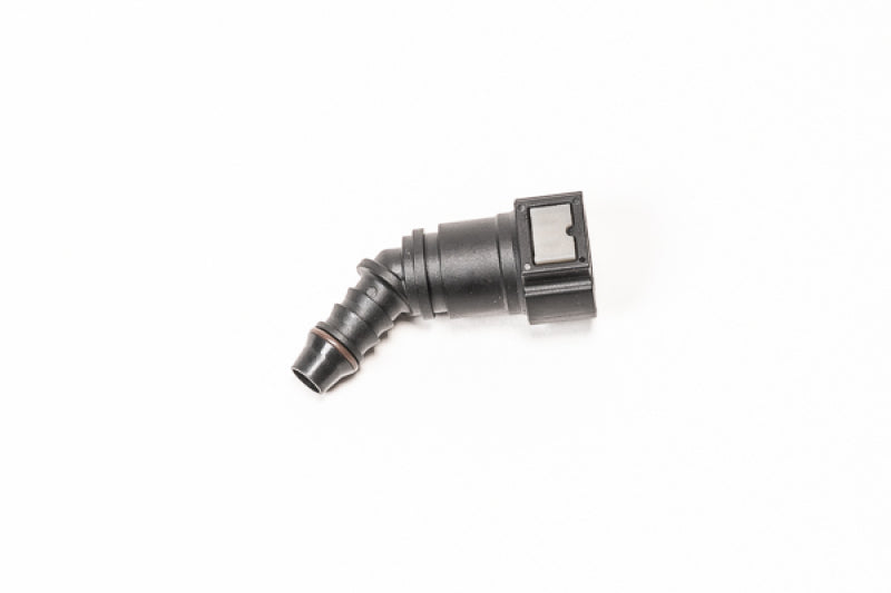 Radium Engineering 10mm SAE Female to 3/8 Inch 45-Degree Hose Barb Adapter