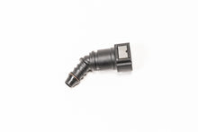 Load image into Gallery viewer, Radium Engineering 10mm SAE Female to 3/8 Inch 45-Degree Hose Barb Adapter