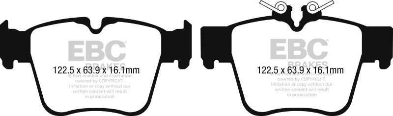 EBC Redstuff Ceramic Low Dust Brake Pads for Mercedes-Benz C300 and GLC300 (Part No. EBCDP32270C)