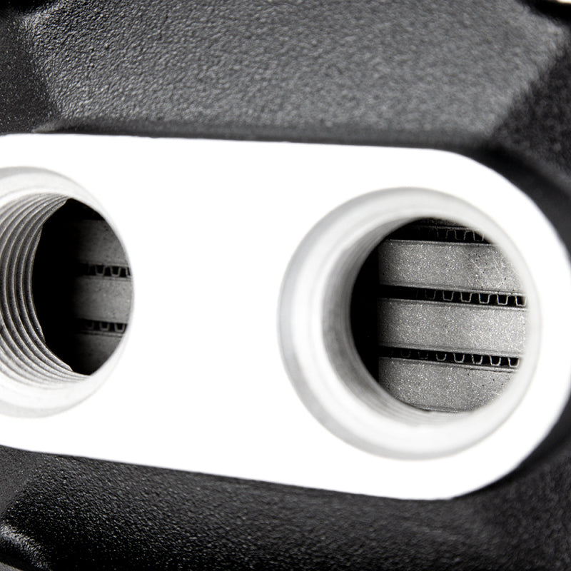 Mishimoto Universal Air-to-Water Intercooler Dual Pass for Up to 1500hp - Opposite Side Inlet/Outlet