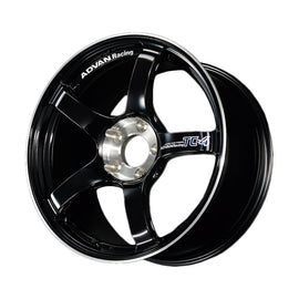 Advan TC4 18x10 +35 5x114.3 Racing Gloss Black and Diamond Cut Wheel - Part Number avnYADS8K35EBF