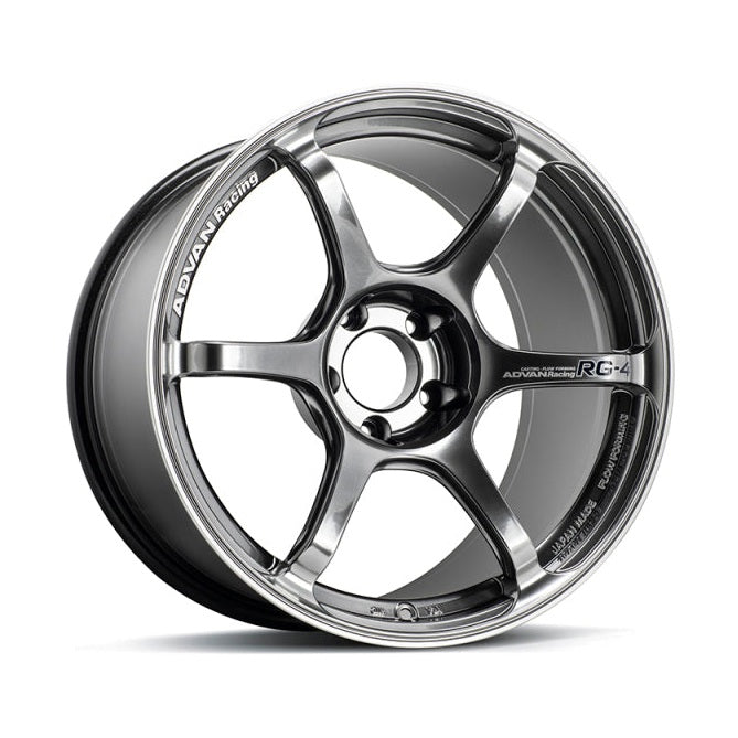 Advan RG-4 18x7.5 +47 5x114.3 Racing Hyper Black Alloy Wheel - Part No. avnYA48F47EHBR
