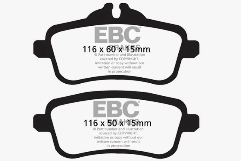 EBC Bluestuff NDX Rear Brake Pads for Mercedes-Benz GL63 AMG and GLE63 AMG (Part No. ebcDP52137NDX)