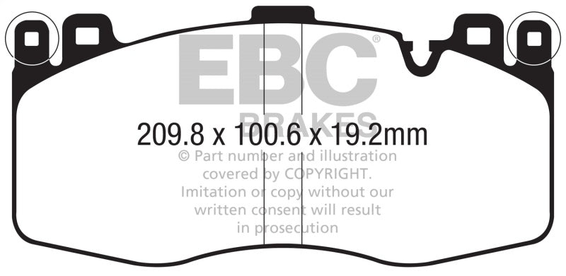 EBC Brakes Yellowstuff Front Brake Pads for BMW X5 and X6 (2015-2020) * Part Number EBCDP42370R