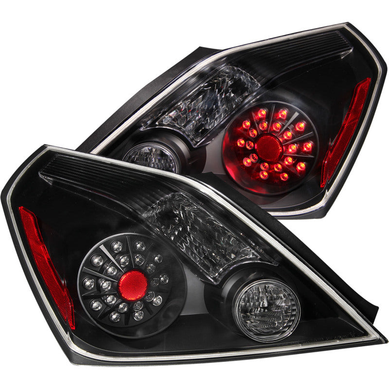 ANZO 2008-2013 Nissan Altima 2 Door LED Tail Light Assembly with Clear Lens and Black Housing
