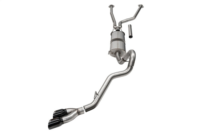 Corsa Performance 2022-2023 Toyota Tundra 3-inch Sport Cat-Back Side Exit Exhaust System with Black PVD Tips