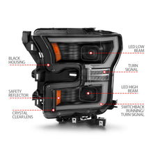 Load image into Gallery viewer, ANZO 15-17 Ford F-150 LED Projector Headlights with Light Bar Switchback, Black Housing, Clear Lens