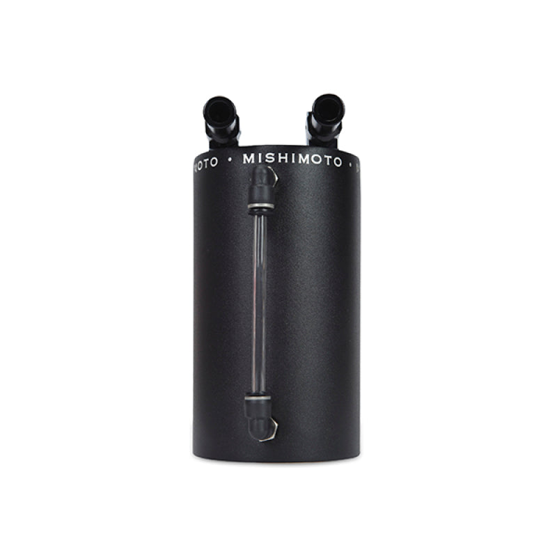 Mishimoto Large Aluminum Oil Catch Can - Wrinkle Black for Automotive Applications