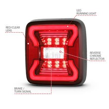 Load image into Gallery viewer, ANZO 18-19 Jeep Wrangler JL LED Taillights - Black Pair by ANZO Part Number anz311295