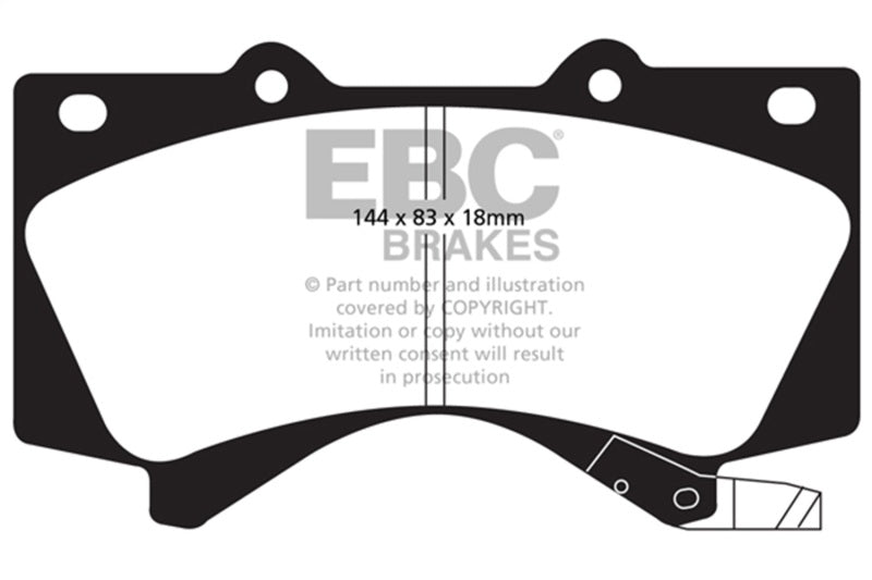 EBC ED91815 Extra Duty Front Brake Pads for Toyota Tundra and Land Cruiser