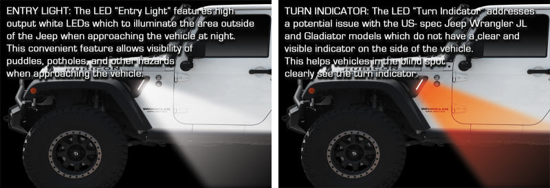 Oracle Lighting Sidetrack LED System for Jeep Wrangler JK Part Number ORL5873-504