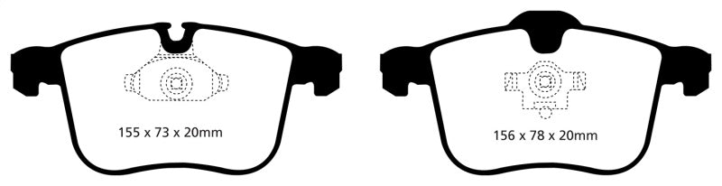 EBC Redstuff Ceramic Low Dust Front Brake Pads for Saab 9-3 (2006-2011) * Part No. EBCDP31416C