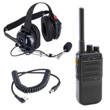 Rugged Radios Crew Chief H42 Spotter Headset and Handheld Radio Package - Blue by Rugged Radios
