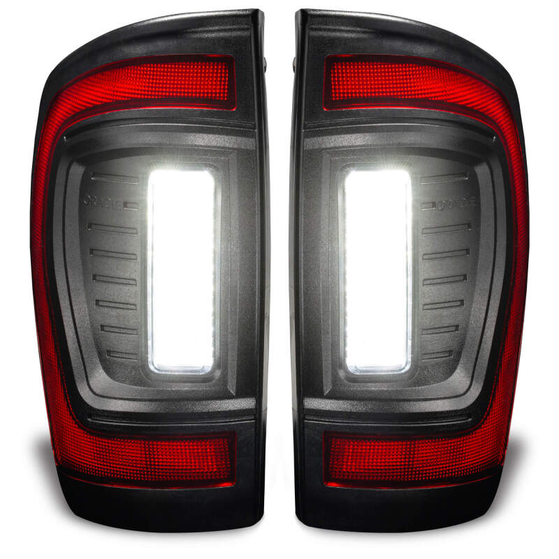 Oracle Lighting Flush Style LED Tail Lights for 2016-2023 Toyota Tacoma - Low-Profile, Modular Design with Signature LED Lighting and Dynamic Turn Signals