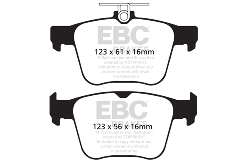 EBC Yellowstuff Rear Brake Pads for 2015-2019 Audi S3 * High-Performance Street and Track Use