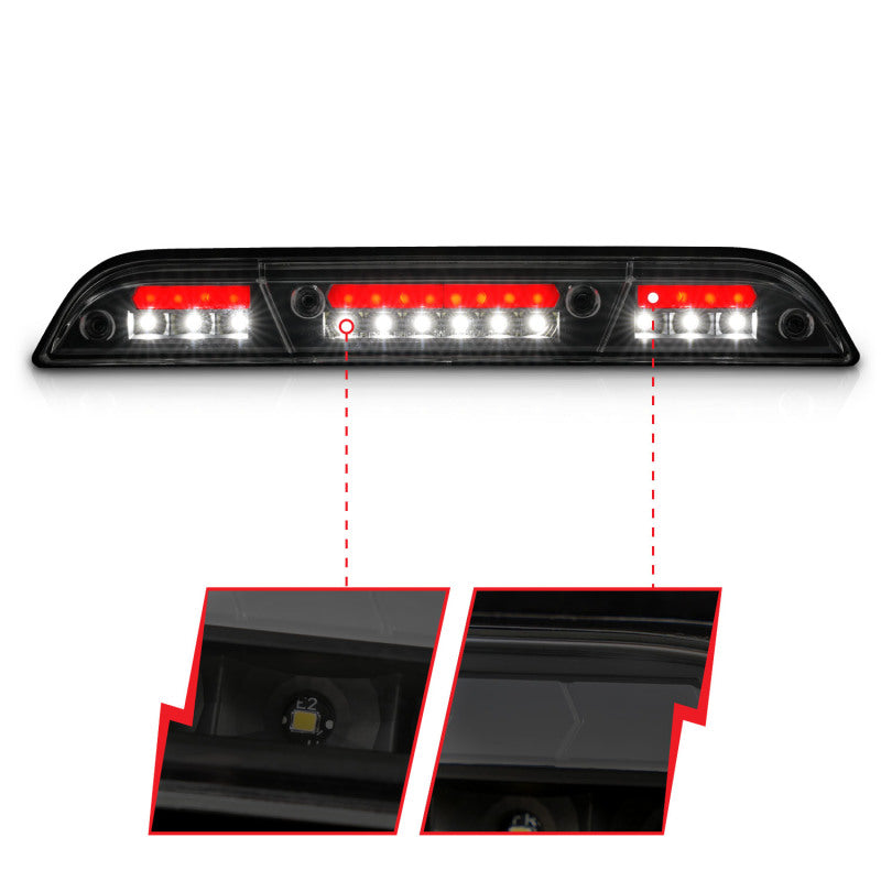 ANZO 15-20 Ford F-150 F-450 LED Third Brake Light Assembly with Smoke Lens and Black Housing