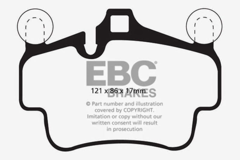 EBC Redstuff Ceramic Low Dust Brake Pads for Porsche 911 (2005-2011) * Front