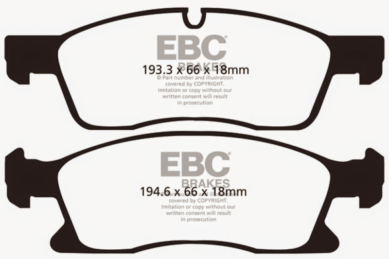 EBC Yellowstuff Brake Pads for Jeep Grand Cherokee and Durango * High-Performance Street and Track Use