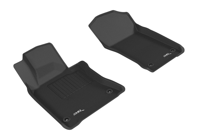 3D MAXpider KAGU Series Custom Fit All-Weather Floor Mats for 2017-2020 Infiniti Q60 – Black, 2-Piece Front Set