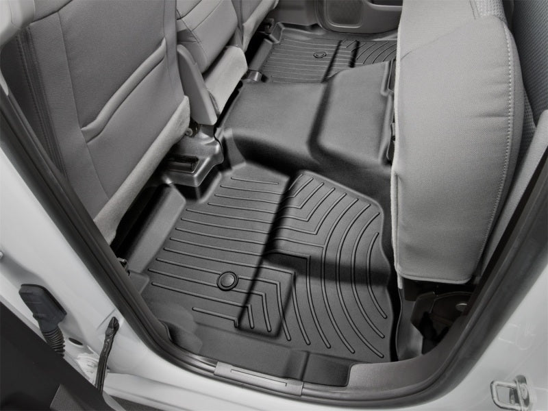 WeatherTech FloorLiner DigitalFit Rear Floor Mat Black for 2014+ GMC Sierra and Chevrolet Silverado Double Cab with Vinyl Floors | Part 449662V