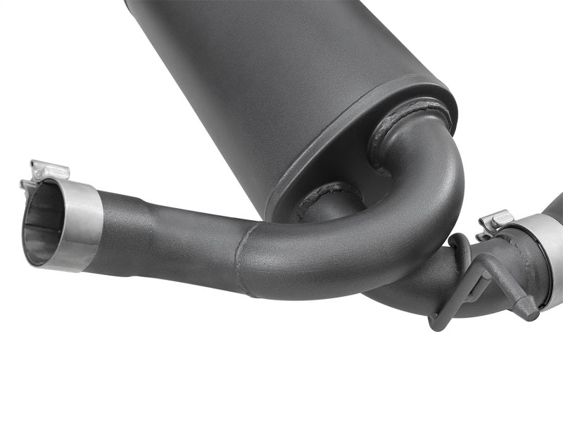 aFe Rebel Series 2.5-inch Dual Black Tip Axle-Back Exhaust System for Jeep Wrangler (JK) 2007-2018 with V6-3.8L / 3.6L Engine