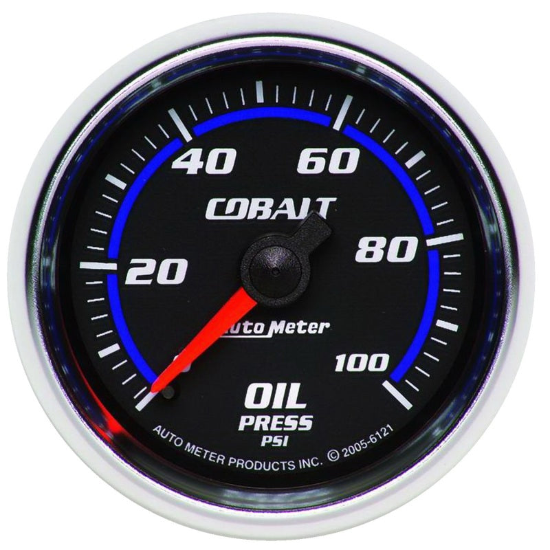 AutoMeter Cobalt 52mm 100 PSI Mechanical Oil Pressure Gauge for Automotive Performance