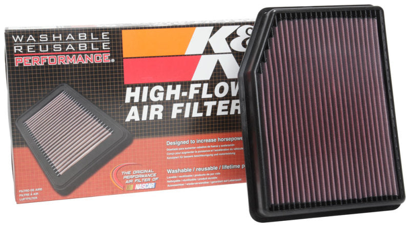 K&N Engineering 33-5083 High-Flow Reusable Air Filter for Chevy Silverado 1500 and GMC Sierra 1500 2019 V8-5.3L