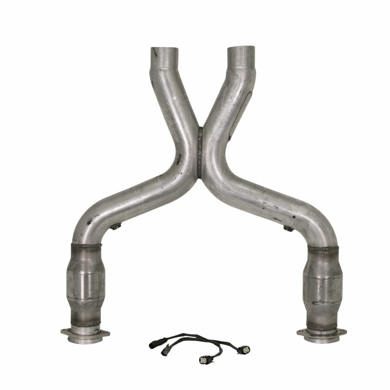 BBK Performance 11-14 Mustang 5.0 Short Mid X Pipe with Catalytic Converters and 3.0-inch Mandrel Bent Tubing