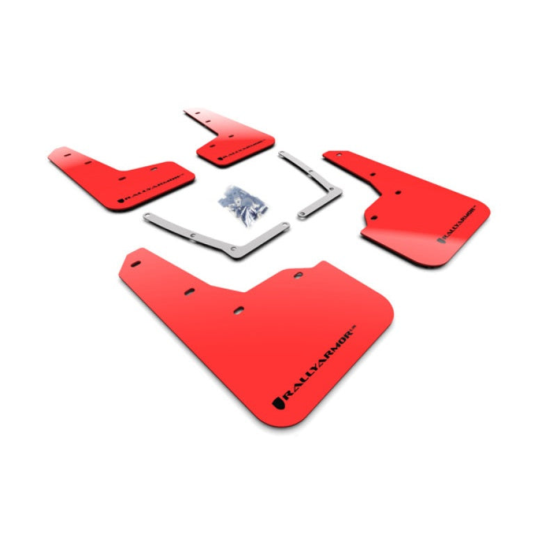 Rally Armor 16-21 Honda Civic Si Red UR Mud Flap with Black Logo