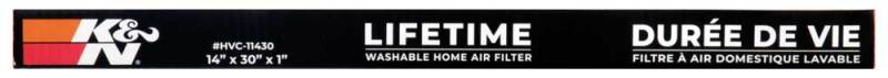 K&N Engineering HVAC Filter 14 x 30 x 1 - Washable and Reusable Pleated Synthetic Filter