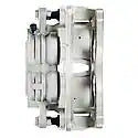 CQ Premium Disc Brake Caliper with Bracket Silver Aluminum Replacement - 18-B4799